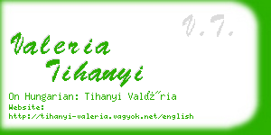 valeria tihanyi business card